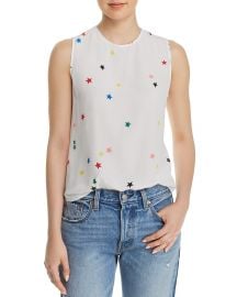 Lyle Star-Print Silk Top at Bloomingdales